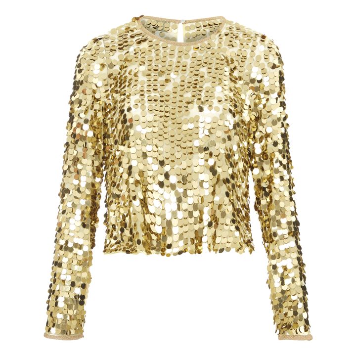 Macro Sequin Top | Dorado- Imagen del producto n°0