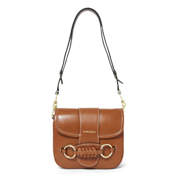 Sac Saddie Cuir Surpiqures | Caramel- Image produit n°0