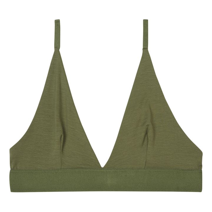 Soutien-Gorge Triangle Bamboo Lyocell | Vert olive- Image produit n°0
