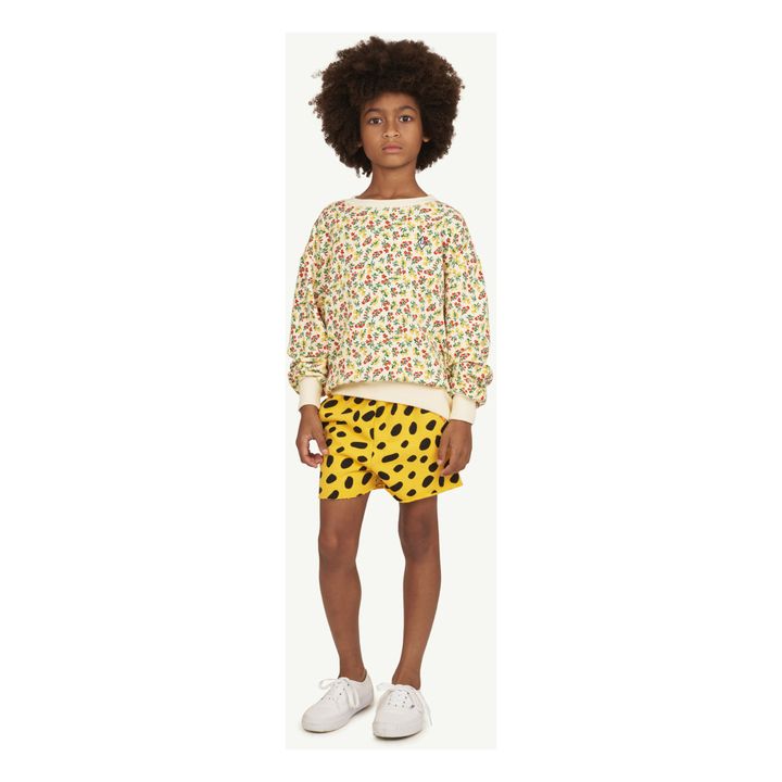 Sweat à Fleurs | Ecru- Image produit n°1