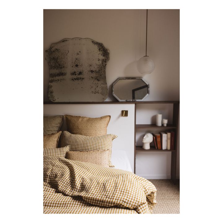 Taie d'oreiller en lin lavé Léo | Sable- Image produit n°1