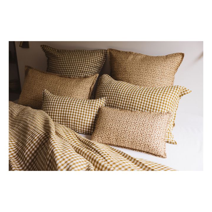 Taie d'oreiller en lin lavé Léo | Sable- Image produit n°2
