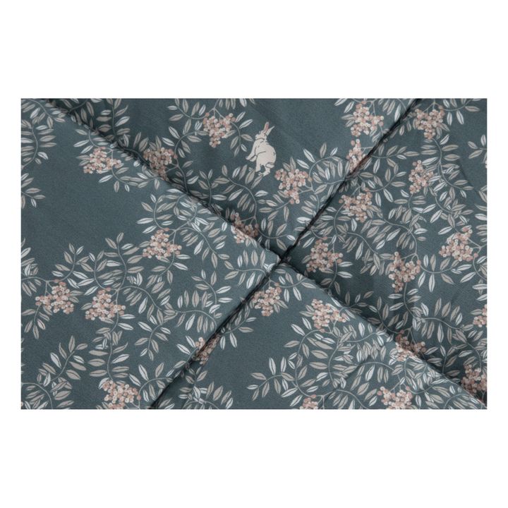 Couverture matelassée Fauna en percale de coton | Bleu- Image produit n°3