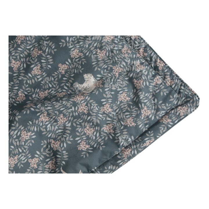 Coperta, modello: Fauna, in percalle di cotone | Blu- Immagine del prodotto n°3