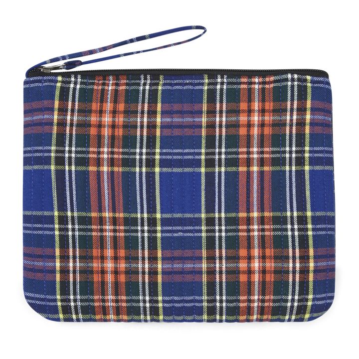 Checkered Pouch | Blue- Product image n°1
