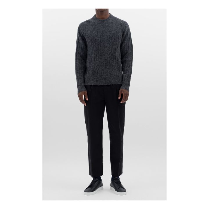 Pull Laine Alpaga Sigfried | Gris anthracite- Image produit n°1