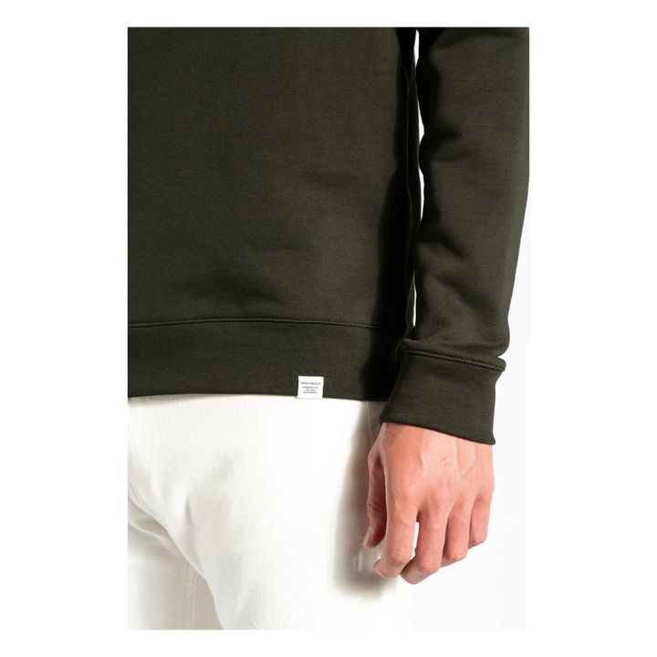 Sweat Coton Bio Vagn Classic | Vert kaki- Image produit n°4