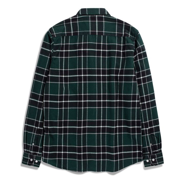 Anton Brushed Organic Cotton Checkered Shirt | Verde- Imagen del producto n°2