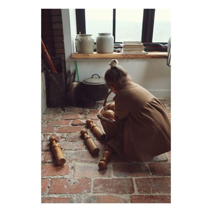 Robe Coton Bio Molleton Lobelia | Camel- Image produit n°4