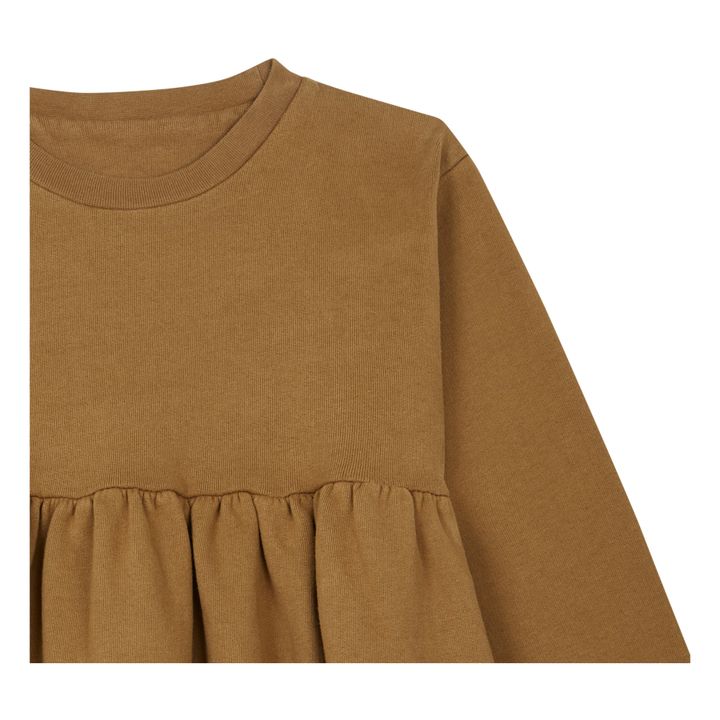 Lobelia Organic Cotton Fleece Dress | Camel- Immagine del prodotto n°6