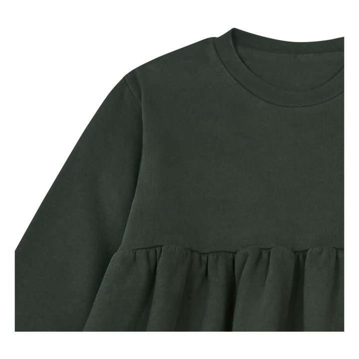 Robe Coton Bio Molleton Lobelia | Noir- Image produit n°3