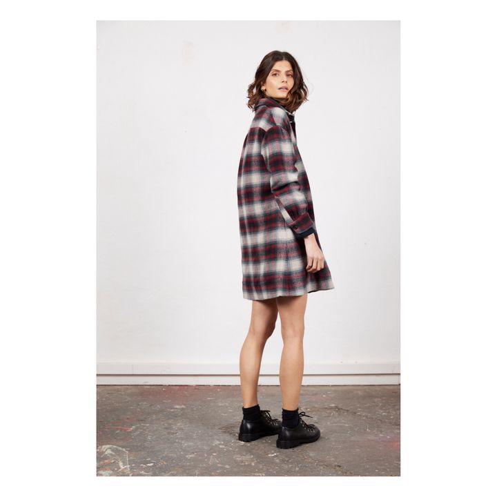 Ugny Portland Checked Woollen Dress | Rojo- Imagen del producto n°2