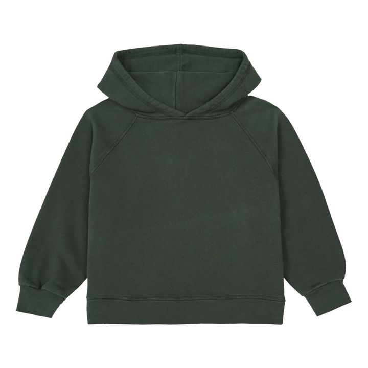 Sweat à Capuche Coton Bio Citron | Noir- Image produit n°0
