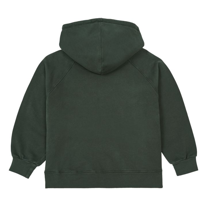 Sweat à Capuche Coton Bio Citron | Noir- Image produit n°2