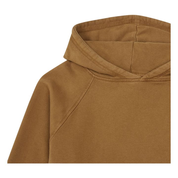 Sweat à Capuche Coton Bio Citron | Marron- Image produit n°1