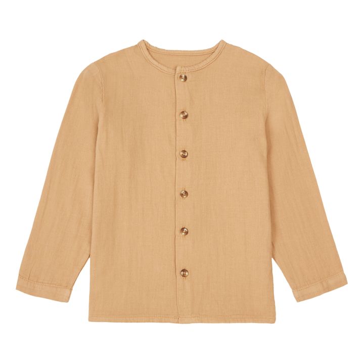 Blouse Gaze de Coton Ronce | Camel- Image produit n°0