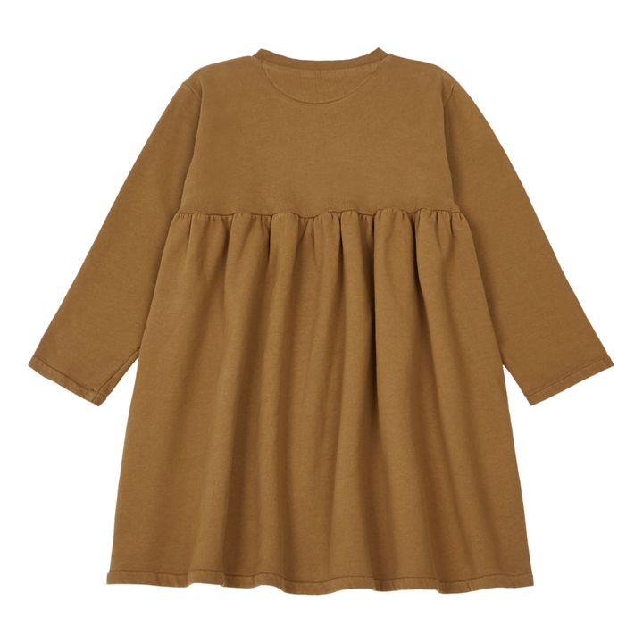 Robe Coton Bio Molleton Lobelia | Camel- Image produit n°2