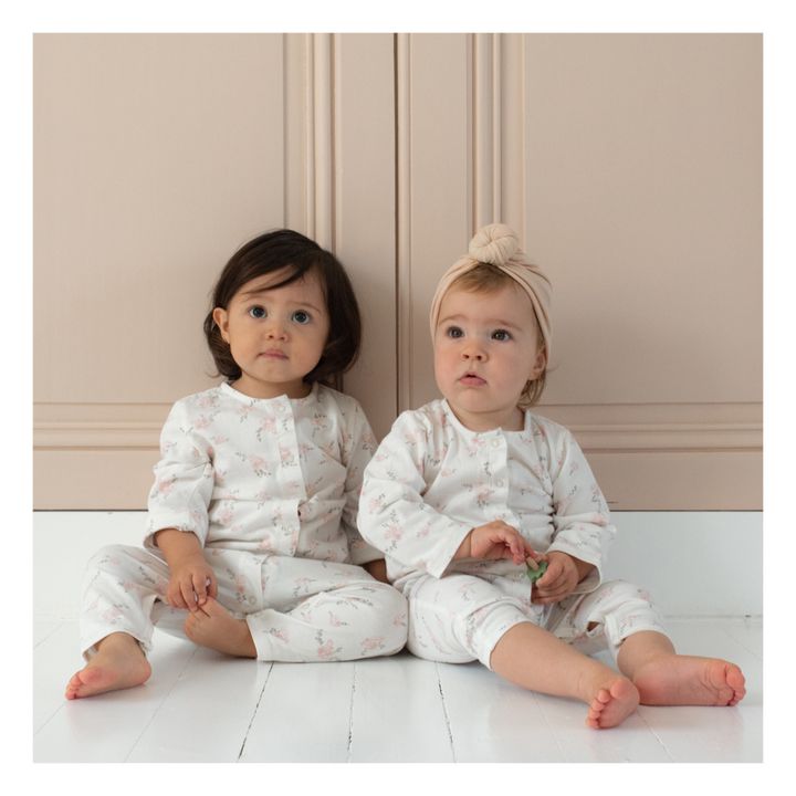 Combinaison Pansies Coton Bio | Crème- Image produit n°1