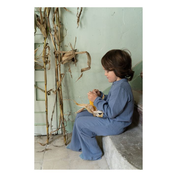 Deli Double Muslin Pyjamas | Blue- Product image n°1