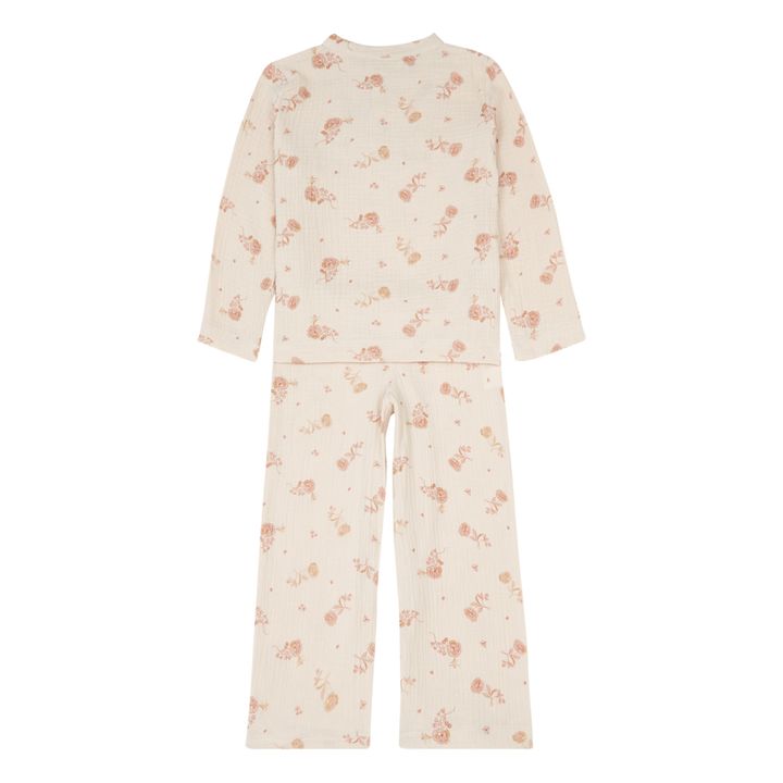 Deli Double Muslin Flower Pyjamas | Ecru- Product image n°3