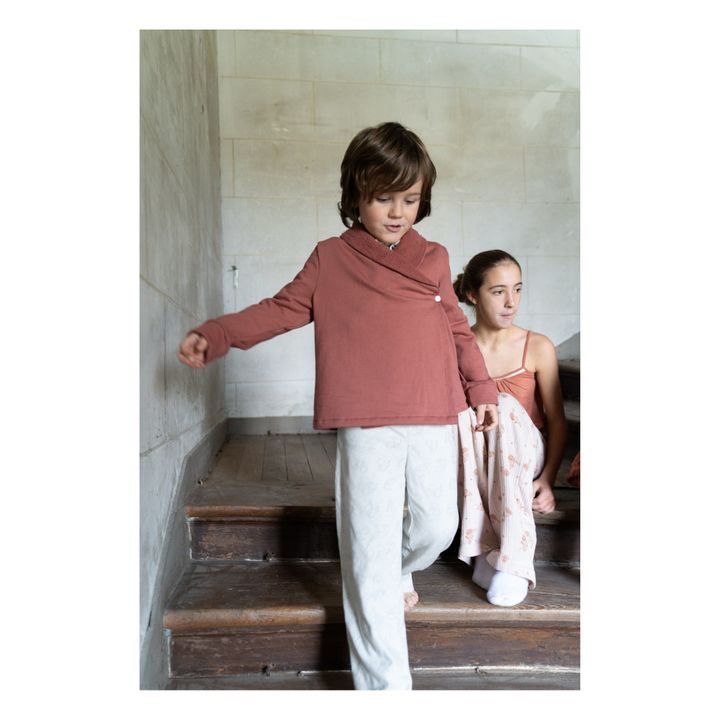 Cocoon Wrap Over Cardigan | Pink- Product image n°3