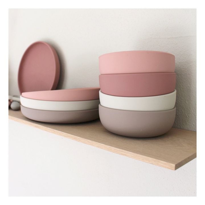 Flower Silicone Bowls - Set of 2 | Pink- Product image n°4