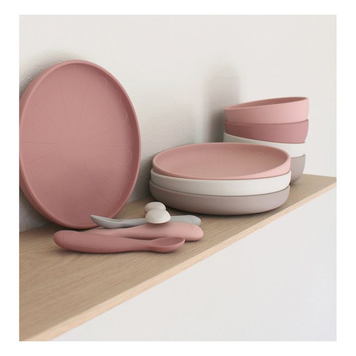 Bol Flower en silicone - Set de 2 | Rose- Image produit n°5