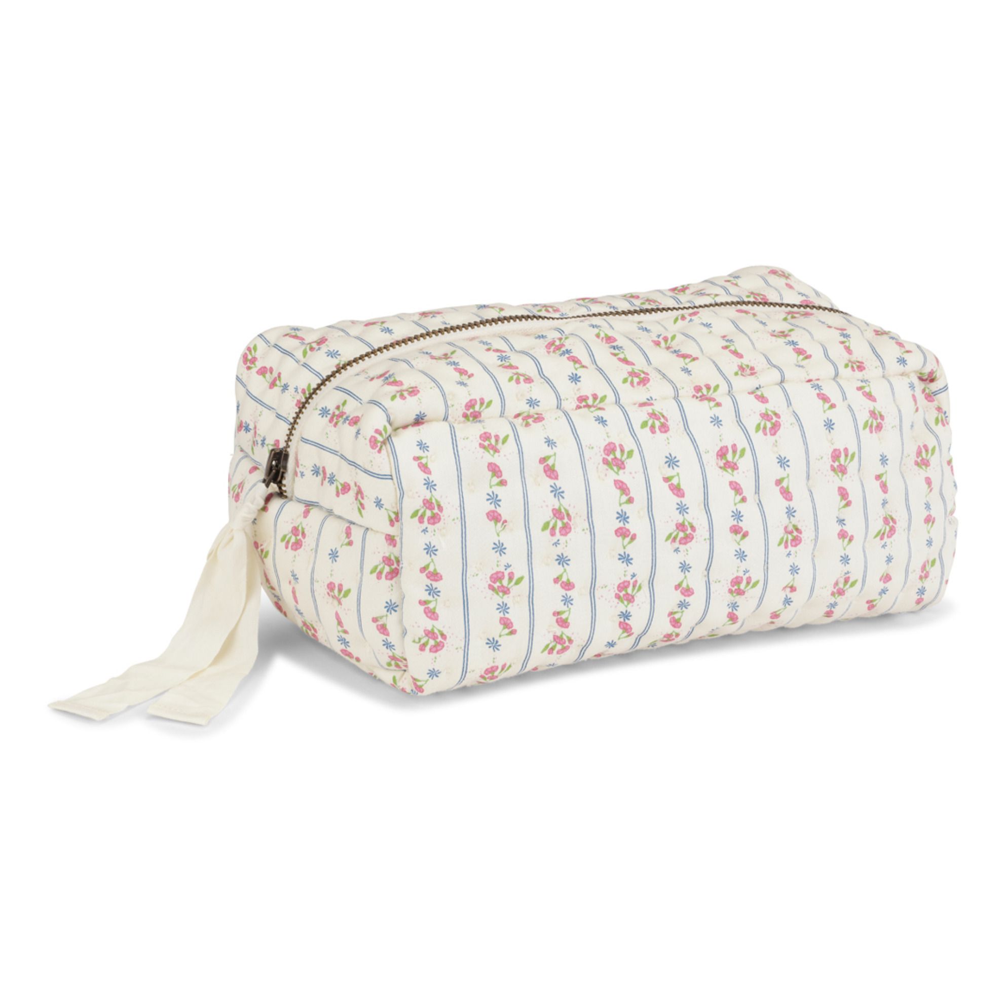 Trousse da bagno trapuntata, in cotone bio, modello: Nellie | Rosa- Immagine del prodotto n°0
