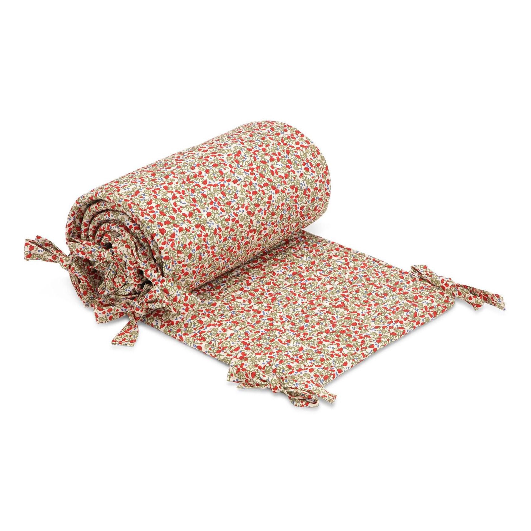 Tour de lit en coton bio Carnations | Rose- Image produit n°0
