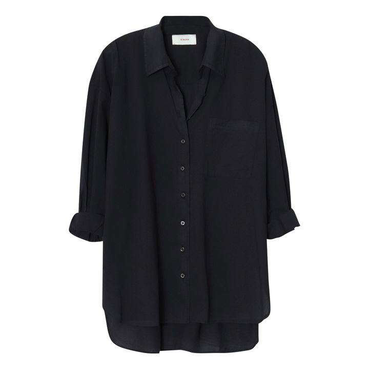 Beau Cotton Poplin Shirt | Schwarz- Produktbild Nr. 0