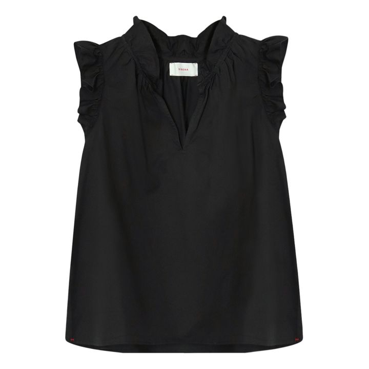 Top Bex Popeline de Coton | Noir- Image produit n°0