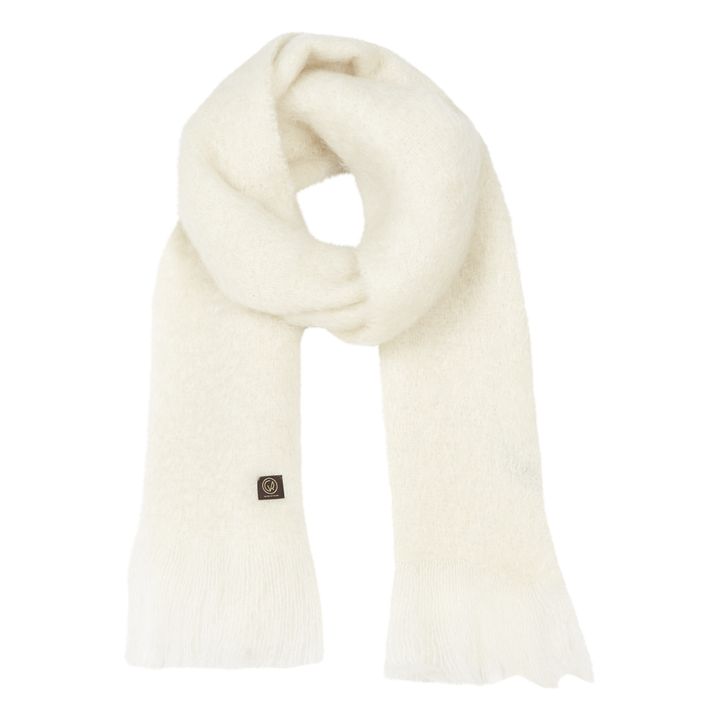 Plain Mohair Scarf | Ecru- Immagine del prodotto n°1