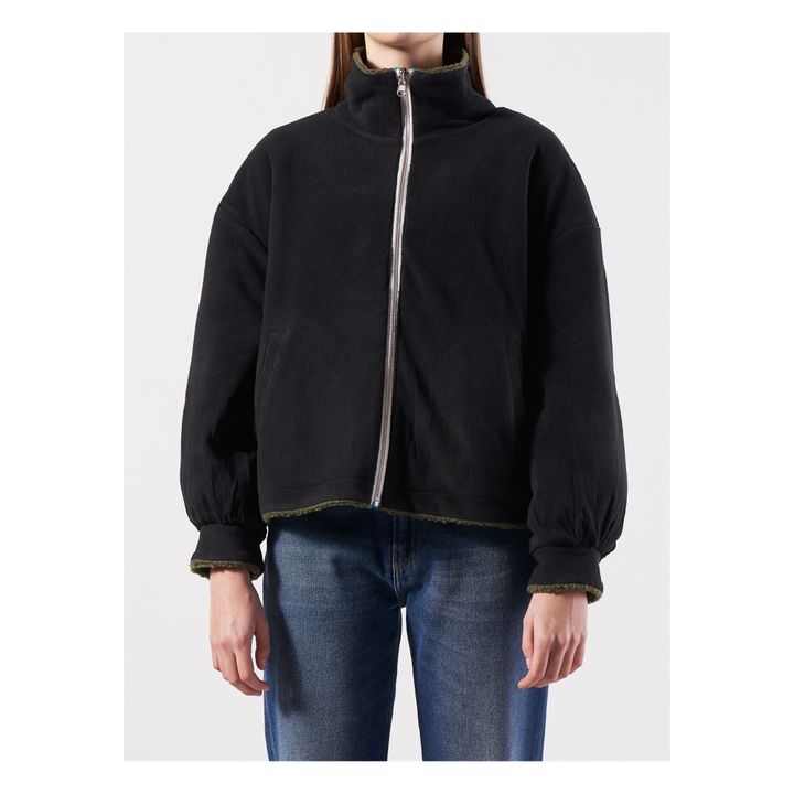 Belou Faux Fur Reversible Sweatshirt - Women’s Collection | Khaki- Product image n°4