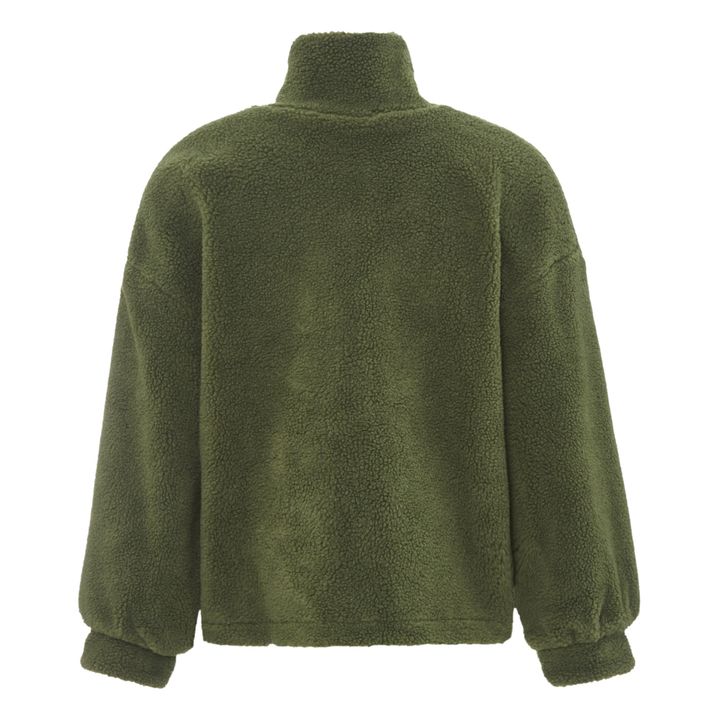 Belou Faux Fur Reversible Sweatshirt - Women’s Collection | Khaki- Product image n°1