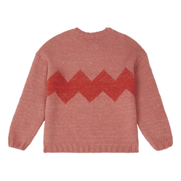 Zig Zag Knitted Jumper | Coral- Imagen del producto n°2