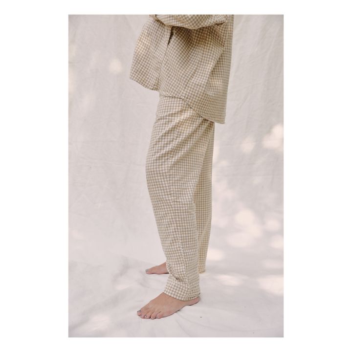 Pijama de lactancia de algodón Fête du Slip Oeko-Tex | Beige- Imagen del producto n°7
