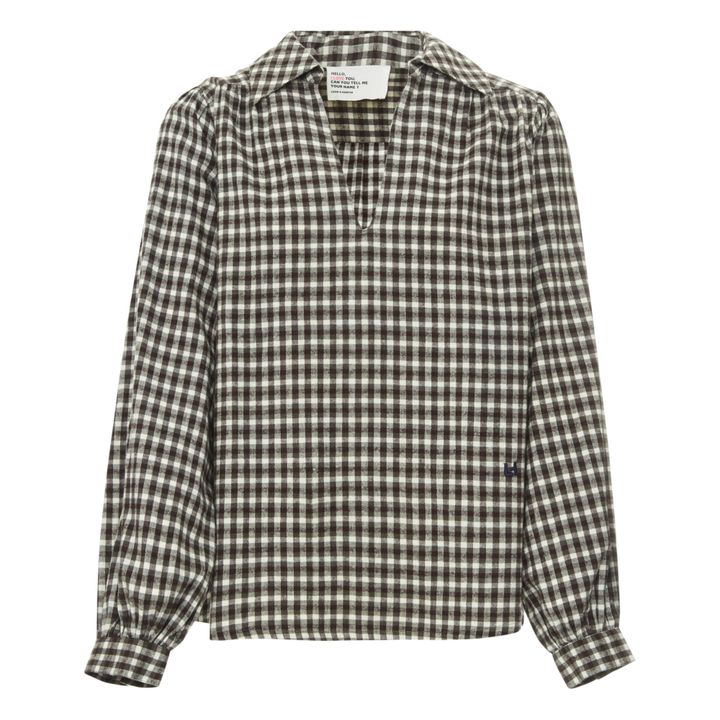 Cacao Check Blouse | Marrón- Imagen del producto n°0