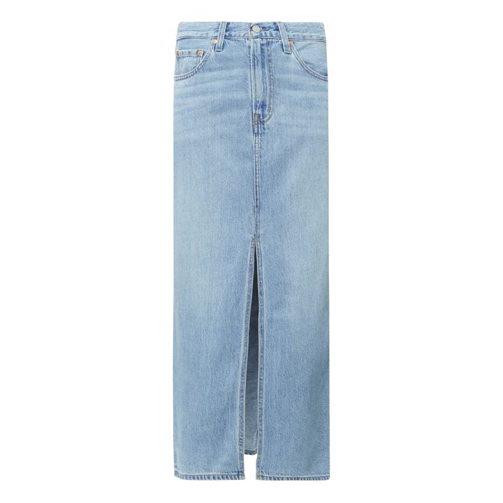 Jupe Slit Front | Denim- Image produit n°0