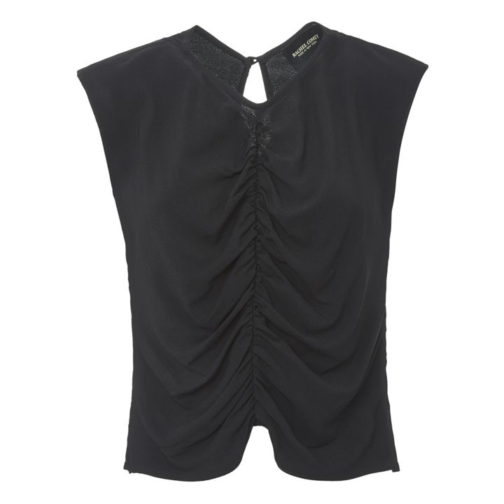 Fruncido Top | Negro- Imagen del producto n°0