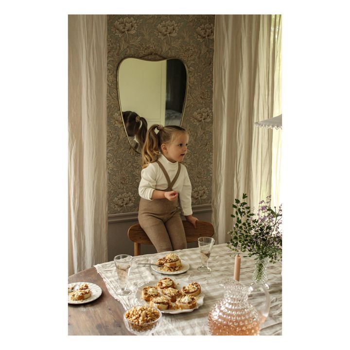 Organic Cotton Footless Suspender Tights | Sand- Product image n°2