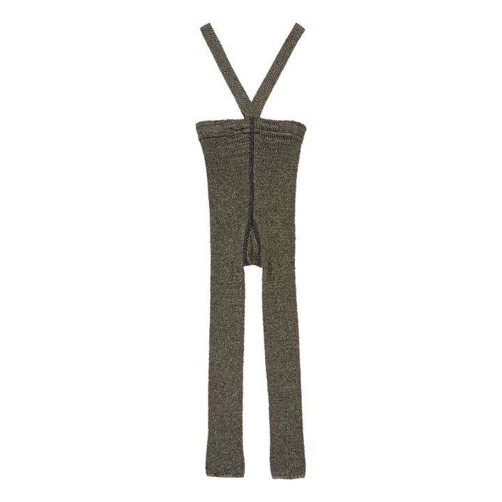 Collants à Bretelles Coton Bio Sans Pieds | Brun- Image produit n°0
