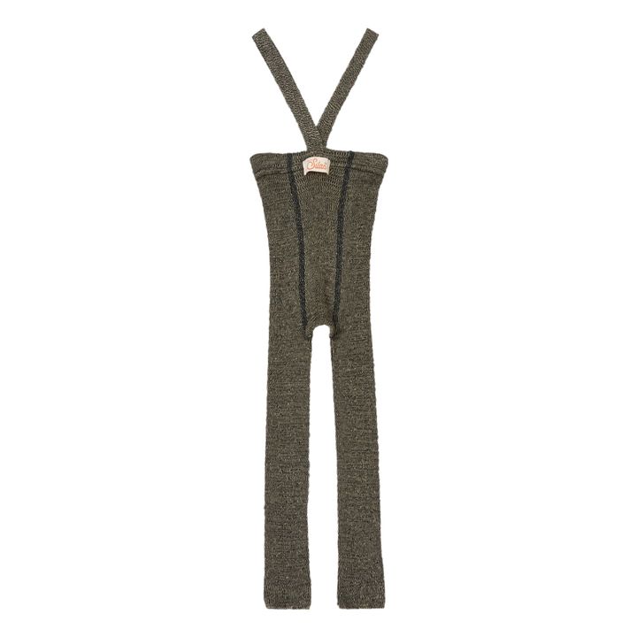 Collants à Bretelles Coton Bio Sans Pieds | Brun- Image produit n°5
