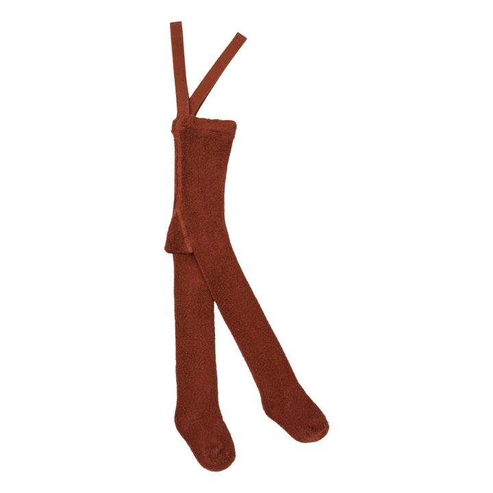 Warmy Organic Cotton Suspender Tights | Rust- Product image n°0