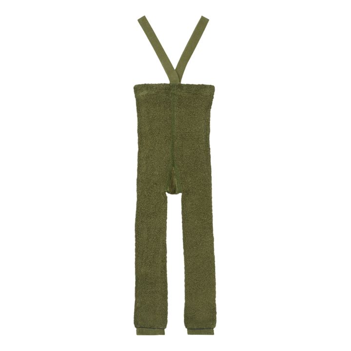 Warmy Organic Cotton Footless Suspender Tights | Green- Product image n°0