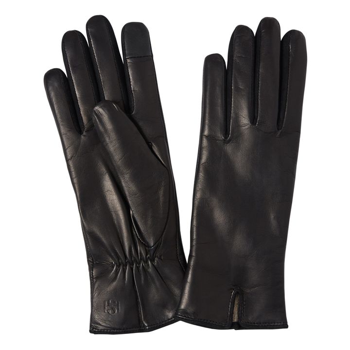 Gants Essentials Cuir Doublure Cachemire | Noir- Image produit n°0