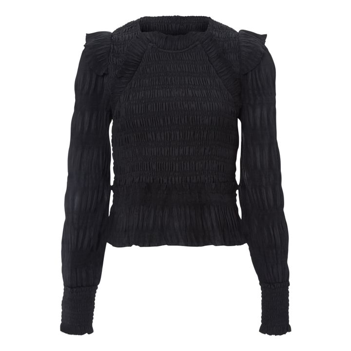 Blouse Pasha Smocked | Black- Product image n°0