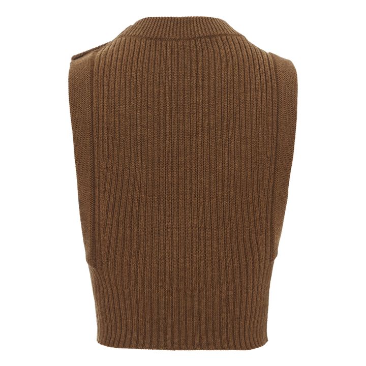 Pull Sans Manches Mérinos Everdine - Collection Femme | Ochre- Product image n°2