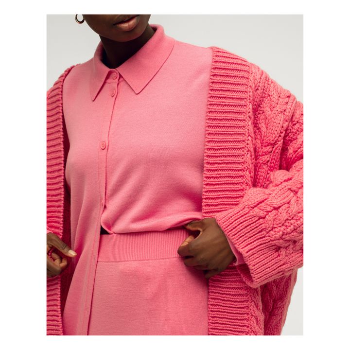 Vitta Button-Up Polo Shirt | Rosa- Imagen del producto n°2
