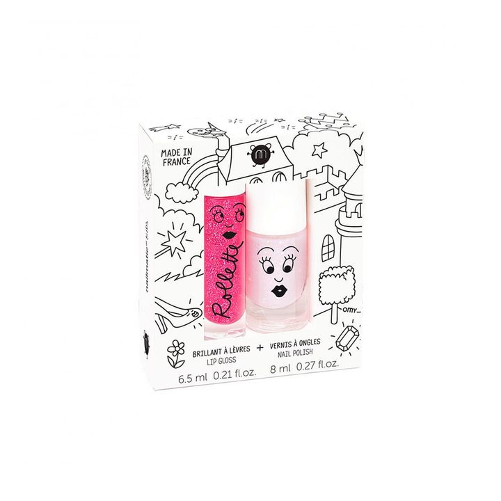 Dúo de brillo de labios y esmalte rosa Fairytales- Imagen del producto n°0