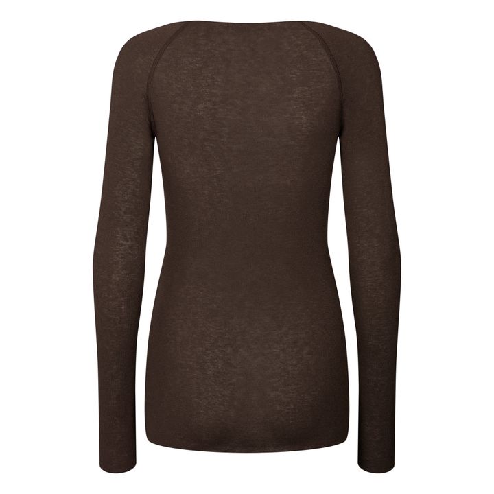Amalie Woollen T-shirt | Marrón- Imagen del producto n°5